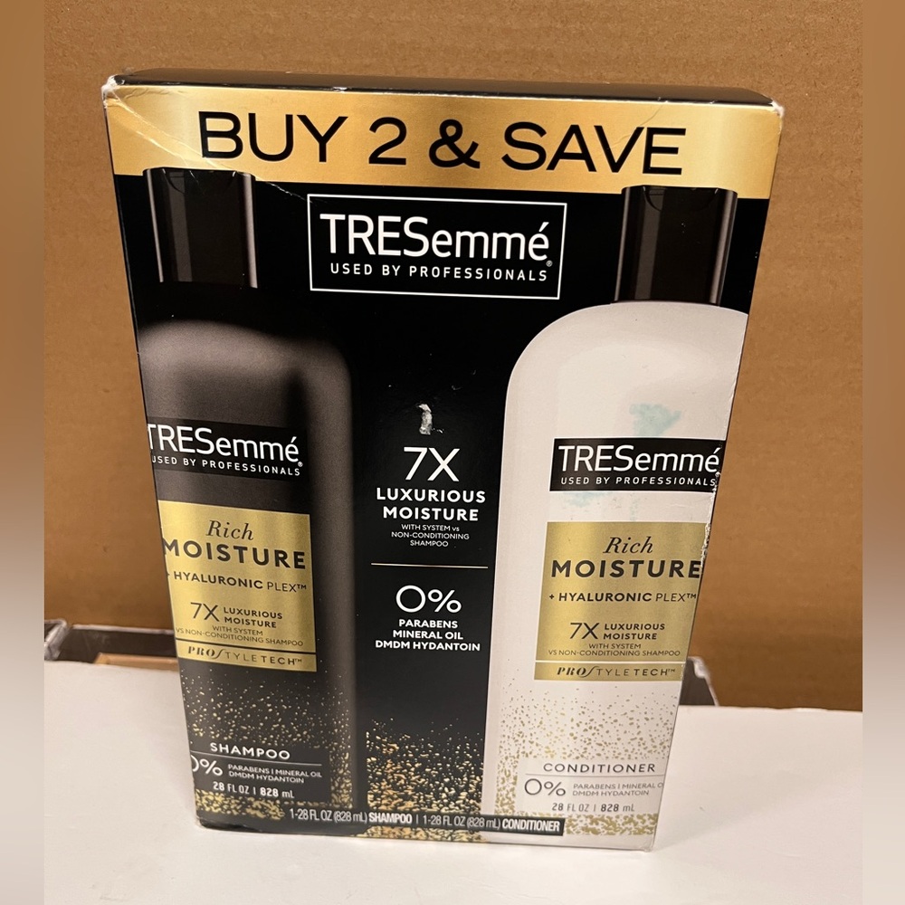 TRESemmé Rich Moisture Shampoo and Conditioner 28 OZ 2 Count Sealed New
